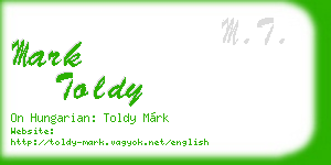 mark toldy business card